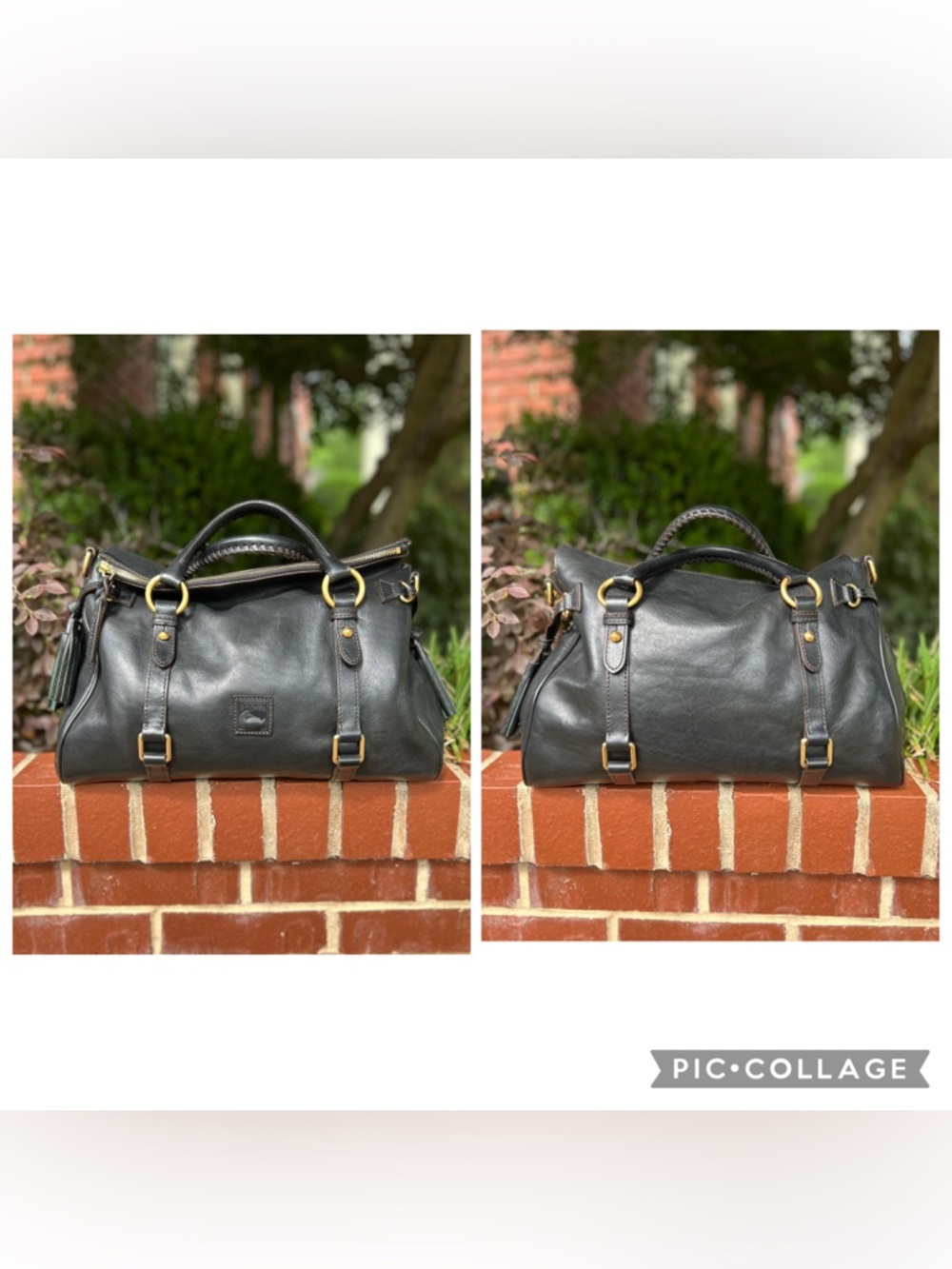 Dooney & Bourke Large Florentine Satchel in Black Black - Picture 11 of 12